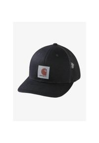 Czapka z daszkiem Carhartt Twill Mesh-Back Logo Patch Cap - black. Kolor: czarny. Materiał: mesh