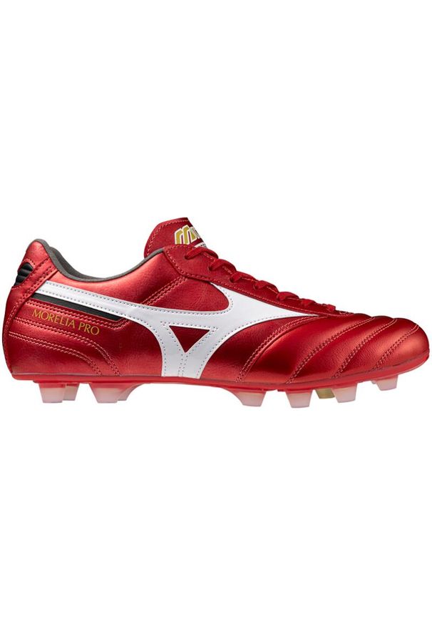 Buty piłkarskie męskie Mizuno Morelia II Pro FG morelia 40th red/white/black. Kolor: czerwony. Sport: piłka nożna