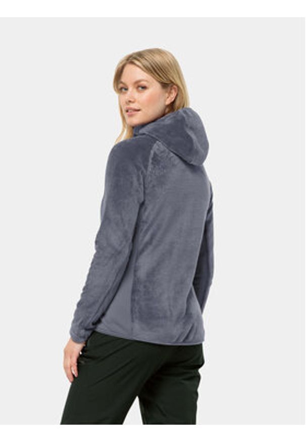 Jack Wolfskin Polar Rotwand Hooded Fz 1710742 Granatowy Regular Fit. Kolor: niebieski. Materiał: syntetyk