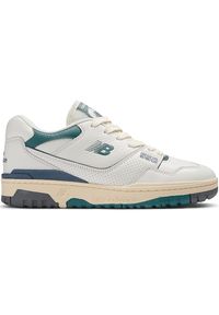 Buty unisex New Balance BB550PTB – białe. Okazja: na co dzień. Kolor: biały. Materiał: skóra. Szerokość cholewki: normalna #1