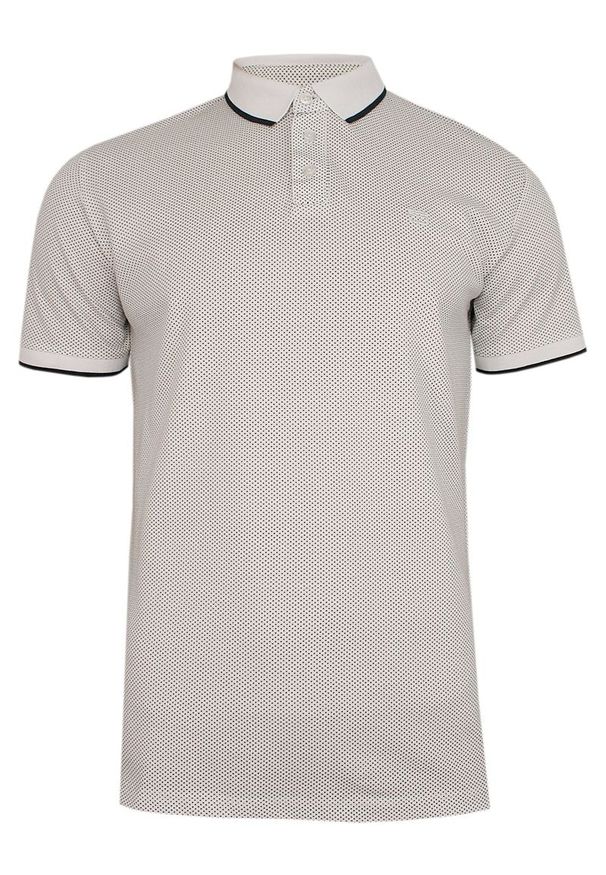 Pako Jeans - Biało-Czarna Koszulka POLO z Lamówką, Męska, Krótki Rękaw -PAKO JEANS- T-shirt, w Kropki, Groszki. Okazja: na co dzień. Typ kołnierza: polo. Kolor: czarny, biały, wielokolorowy. Materiał: bawełna. Długość rękawa: krótki rękaw. Długość: krótkie. Wzór: kropki, grochy. Styl: casual