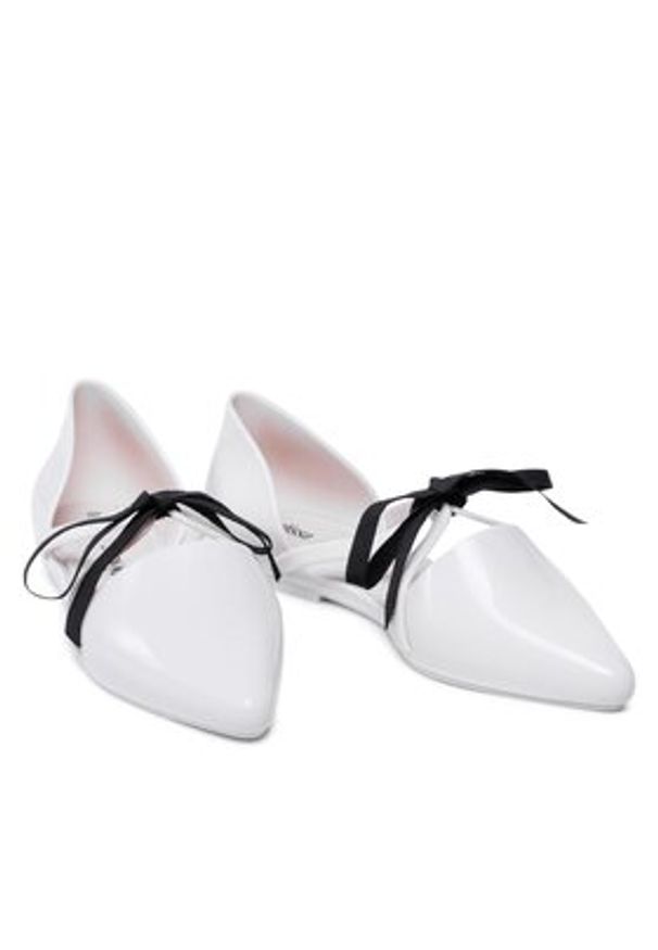 melissa - Melissa Baleriny Pointy Stripe Jason 33435 Biały. Kolor: biały