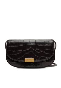 TOMMY HILFIGER - Tommy Hilfiger Torebka Party Le Mini Crossover Croc AW0AW18203 Brązowy. Kolor: brązowy. Materiał: skórzane