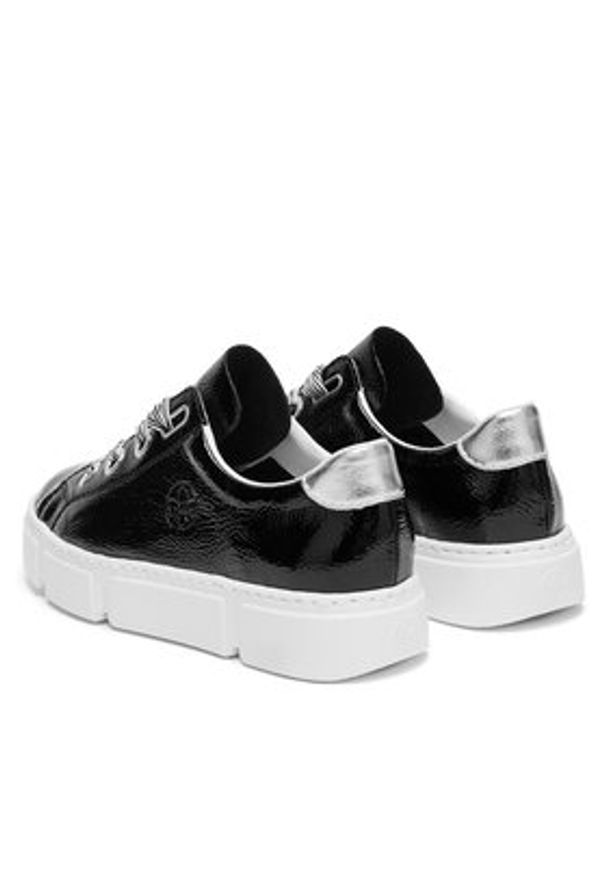 Rieker Sneakersy N59A2-00 Czarny. Kolor: czarny. Materiał: materiał, syntetyk