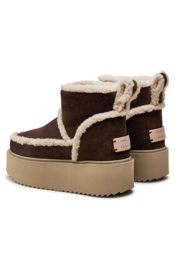 Inuikii Śniegowce Classic Low 75204-150 Brązowy. Kolor: brązowy. Materiał: zamsz, skóra