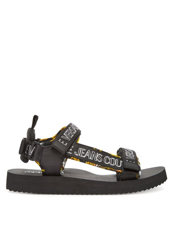 Versace Jeans Couture Sandały 78YA3S7B Czarny. Kolor: czarny. Materiał: materiał