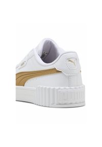 Puma - Damskie sneakersy Carina 3.0 Aqua Metallics PUMA White Light Sand Gold Beige. Okazja: na plażę. Kolor: biały, wielokolorowy, beżowy. Sezon: lato. Sport: tenis