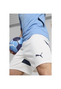 Puma - Męskie szorty Manchester City 24/25 PUMA White Marine Blue. Kolor: biały, niebieski, wielokolorowy. Sport: piłka nożna