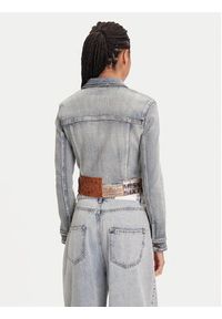 Miss Sixty Kurtka jeansowa 6S1WJ50100 Niebieski Slim Fit. Kolor: niebieski. Materiał: bawełna