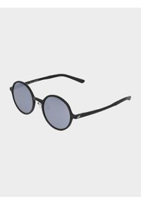 4f - Okulary przeciwsłoneczne. Kształt: okrągłe. Kolor: czarny