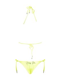 Philipp Plein Bikini Triangolo | CDPPT10 | Kobieta | Żółty. Kolor: żółty. Materiał: elastan, poliamid. Wzór: aplikacja #5