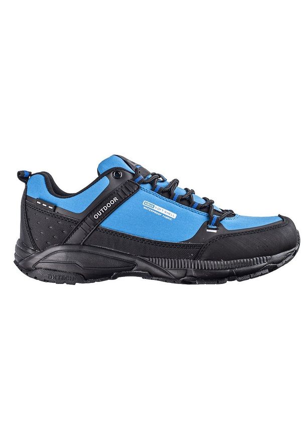 Męskie buty trekkingowe DK niebieskie czarne. Kolor: czarny. Materiał: materiał