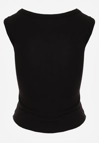 Born2be - Czarny Dopasowany Top Bez Rękawów z Wiskozy z Kwadratowym Dekoltem Madu. Okazja: na spacer. Typ kołnierza: dekolt kwadratowy. Kolor: czarny. Materiał: wiskoza. Długość rękawa: bez rękawów. Sezon: lato. Styl: elegancki, klasyczny #5
