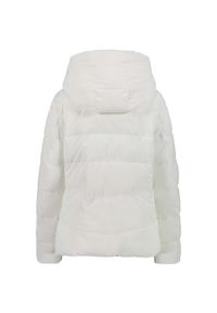 Kurtka puchowa damska CMP Fix Hood. Kolor: biały. Materiał: puch