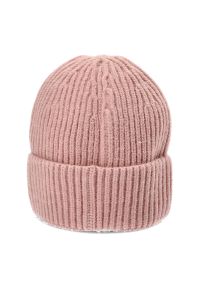 Różowa Ciepła Czapka Damska Moraj. Kolor: różowy. Materiał: jeans. Styl: sportowy, elegancki, casual #2