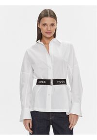 Hugo Koszula Etena 50506904 Biały Regular Fit. Kolor: biały. Materiał: bawełna #1