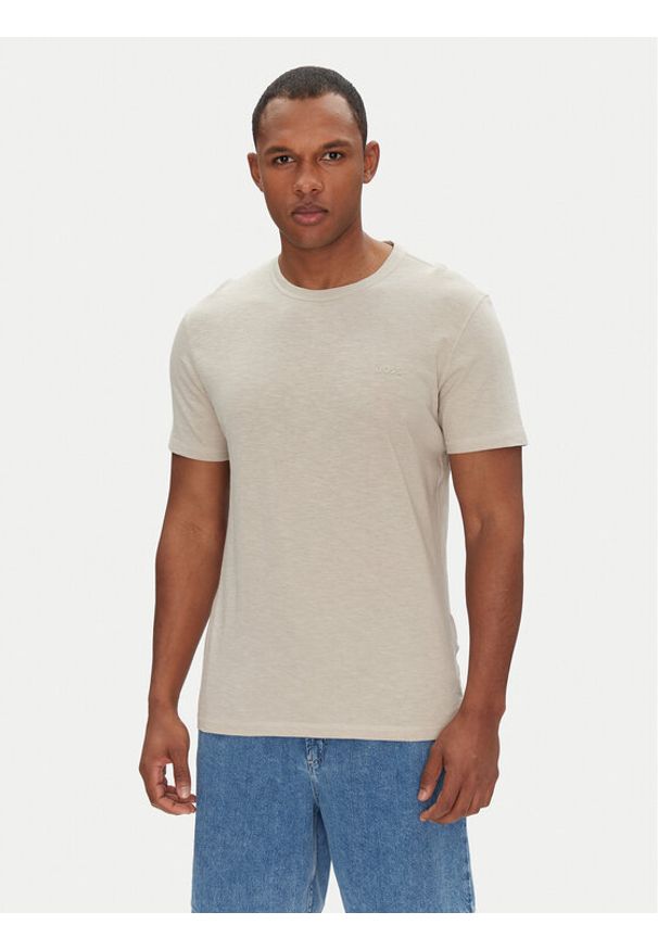 BOSS T-Shirt Tegood 50508243 Beżowy Regular Fit. Kolor: beżowy. Materiał: bawełna