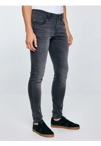 Big-Star - Jeansy męskie skinny szare Deric 893. Okazja: na co dzień. Kolor: szary. Styl: casual #5