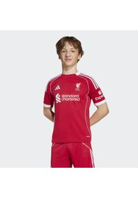 Adidas - Koszulka Liverpool FC 25/26 Home Jersey Kids. Kolor: czerwony. Materiał: jersey. Długość: długie. Sport: piłka nożna
