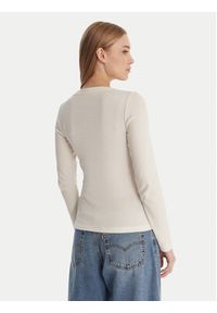 Guess Jeans Bluzka W6RP22 KA0H1 Écru Slim Fit. Materiał: bawełna #5