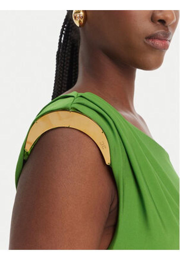 Elisabetta Franchi Sukienka koktajlowa AB-906-61E2-V450 Zielony Regular Fit. Kolor: zielony. Materiał: wiskoza. Styl: wizytowy