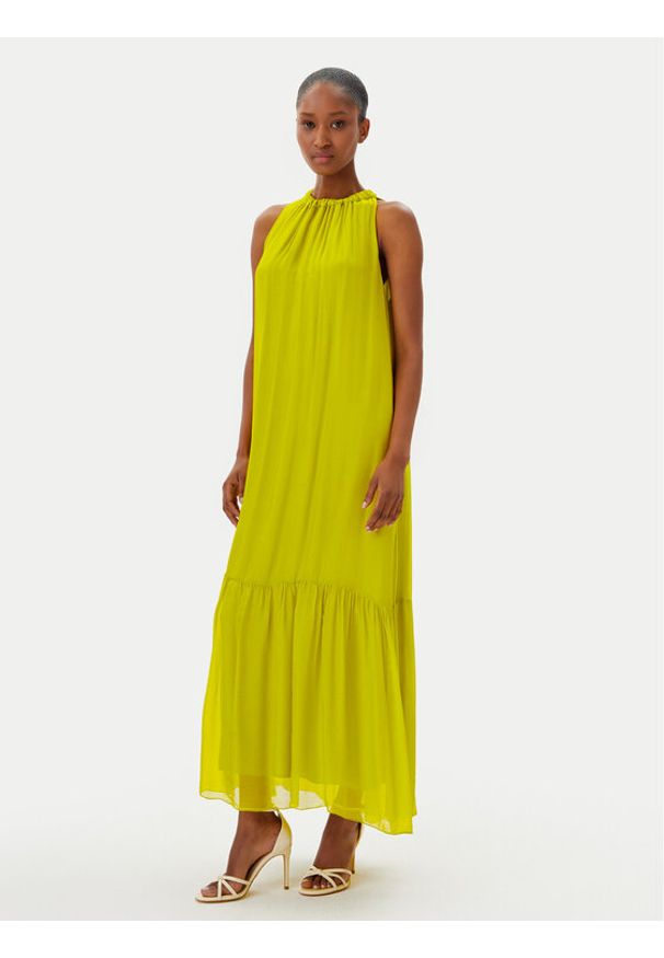Haveone Sukienka letnia AFF-N004 Zielony Loose Fit. Kolor: zielony. Materiał: wiskoza. Sezon: lato