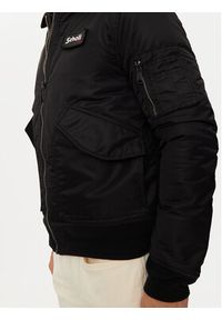 SCHOTT N.Y.C. Kurtka bomber 210100RS Czarny Regular Fit. Kolor: czarny. Materiał: syntetyk #4