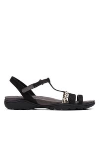 Clarks Sandały Amanda Tealite 26171125 Czarny. Kolor: czarny. Materiał: skóra, nubuk #1