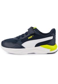 Puma - Buty sneakersy dziecięce na rzep granatowe PUMA X-RAY SPEED LITE AC PS. Zapięcie: rzepy. Kolor: niebieski, wielokolorowy, żółty. Sport: turystyka piesza