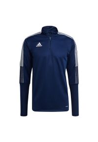 Adidas - Bluza męska adidas Tiro 21 Training Top granatowa. Kolor: niebieski, wielokolorowy, biały