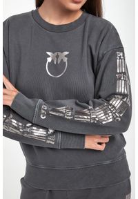 Pinko - Bluza damska crewneck z logo Mindelo PINKO