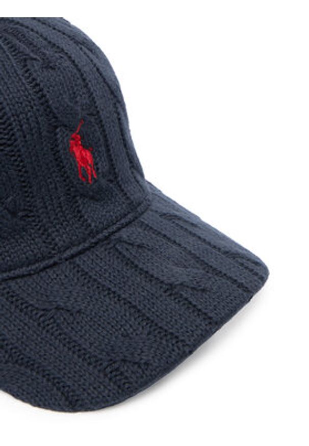 Polo Ralph Lauren Czapka z daszkiem 455981420003 Granatowy. Kolor: niebieski. Materiał: wełna