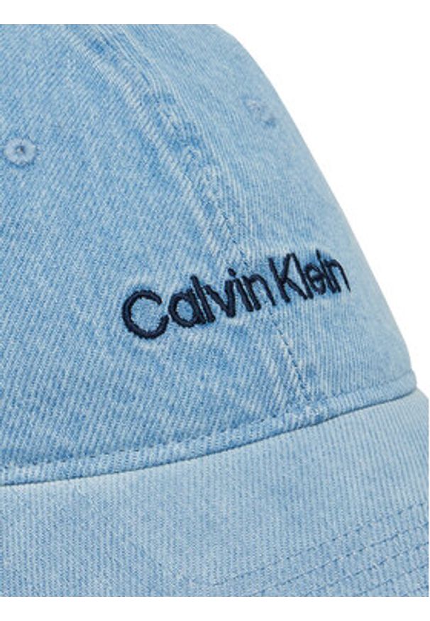 Calvin Klein Czapka z daszkiem Small Monogram LV04K5065G Niebieski. Kolor: niebieski. Materiał: materiał, bawełna