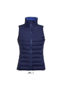 SOL'S - Damska kurtka bez rękawów Sol's Wave. Kolor: niebieski. Materiał: puch. Długość rękawa: bez rękawów. Styl: elegancki #1