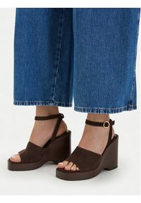 Gino Rossi - GINO ROSSI Sandały C-LZRL1396-2 Brązowy. Kolor: brązowy. Materiał: zamsz, skóra #3