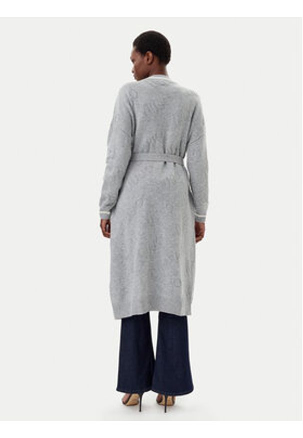 Liu Jo Sport Kardigan TF4216 MS55L Szary Regular Fit. Kolor: szary. Materiał: syntetyk. Styl: sportowy