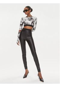 Versace Jeans Couture Bluzka 76HAH218 Biały Slim Fit. Kolor: biały. Materiał: syntetyk #4