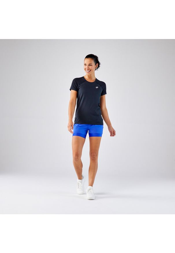 KUIKMA - Koszulka tenisowa damska Artengo Light. Kolor: szary, wielokolorowy, czarny. Materiał: poliester, poliamid, materiał. Sport: tenis