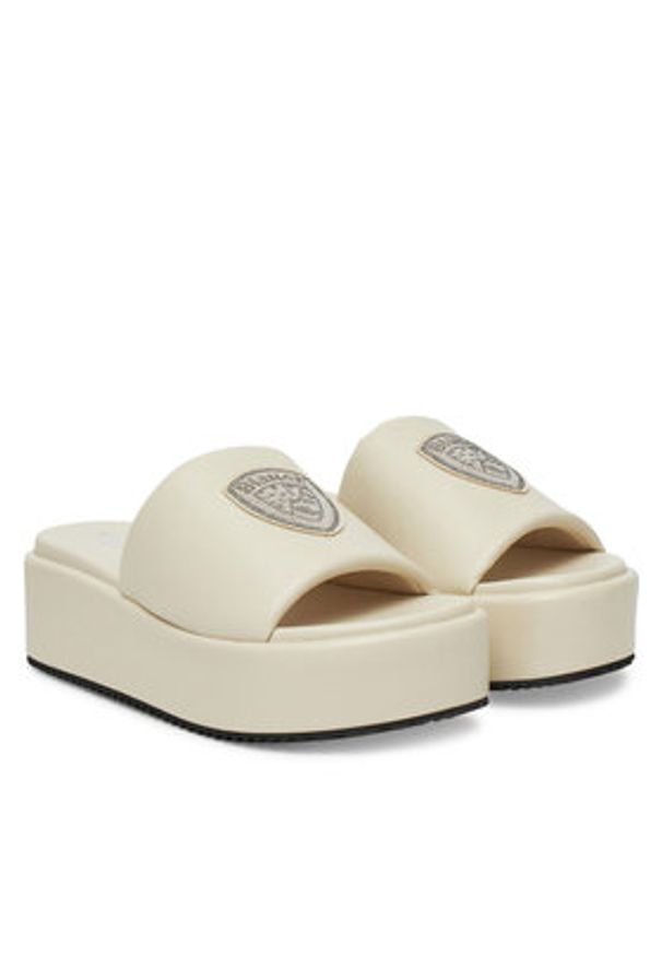 Blauer Klapki S5OPAL03/PUL Écru. Materiał: skóra