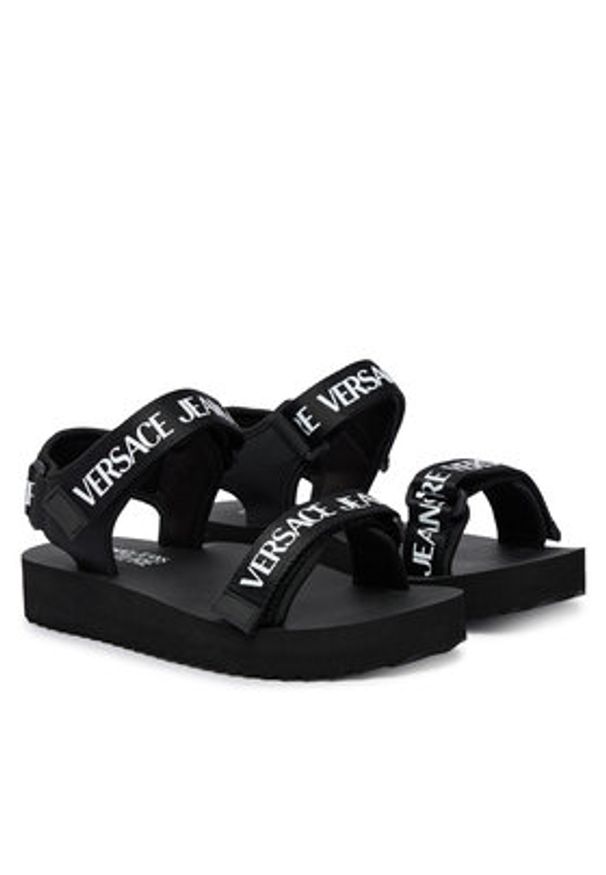 Versace Jeans Couture Sandały 80VA3SX4 ZS630 Czarny. Kolor: czarny. Materiał: syntetyk
