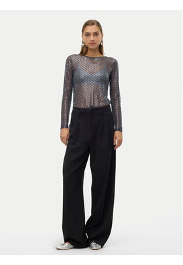 Vero Moda Bluzka Safina 10317016 Szary Regular Fit. Kolor: szary. Materiał: syntetyk