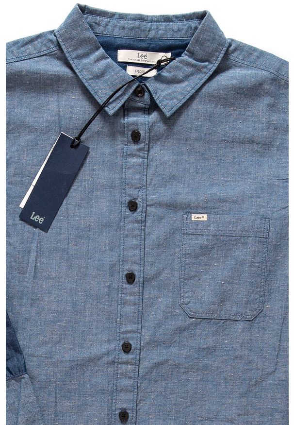 Lee - KOSZULA JEANSOWA DAMSKA LEE ONE POCKET SHIRT INDIGO L45QBMDK. Materiał: jeans