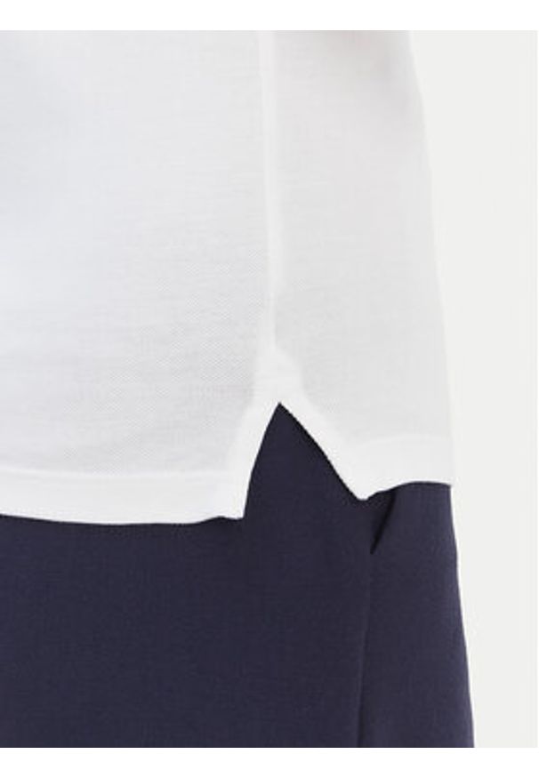TOMMY HILFIGER - Tommy Hilfiger Polo 1985 WW0WW42047 Biały Slim Fit. Typ kołnierza: polo. Kolor: biały. Materiał: bawełna
