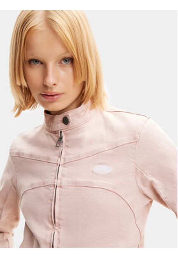 Desigual Kurtka jeansowa California 24SWED49 Różowy Regular Fit. Kolor: różowy. Materiał: bawełna