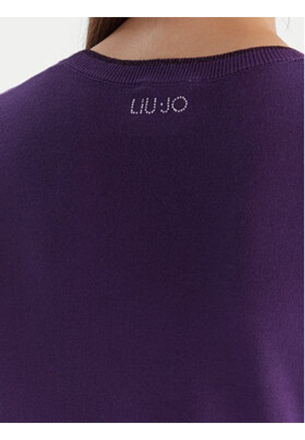 Liu Jo Sweter MF5226 MS49I Fioletowy Regular Fit. Kolor: fioletowy. Materiał: wiskoza