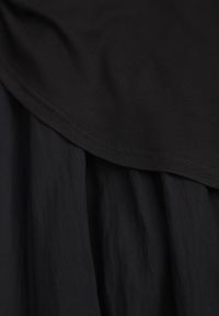 Renee - Czarna Sukienka z Bawełny na Ramiączkach z Asymetryczną Warstwą w Talii Petimelle. Okazja: na co dzień. Typ kołnierza: dekolt kwadratowy. Kolor: czarny. Wzór: gładki. Typ sukienki: asymetryczne. Materiał: bawełna. Długość rękawa: na ramiączkach. Sezon: lato. Styl: casual #5