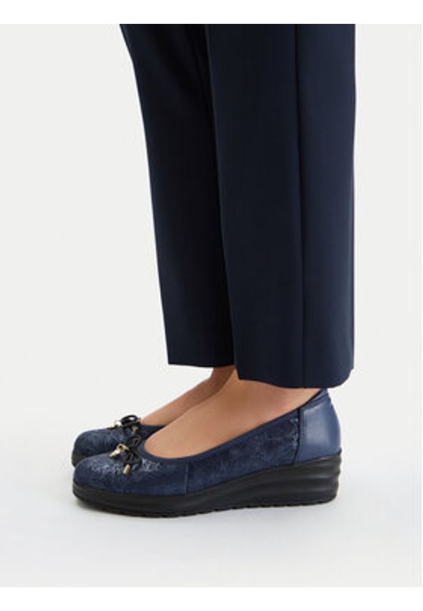 Go Soft Baleriny CEO-WI16-3243-02 Granatowy. Kolor: niebieski. Materiał: materiał