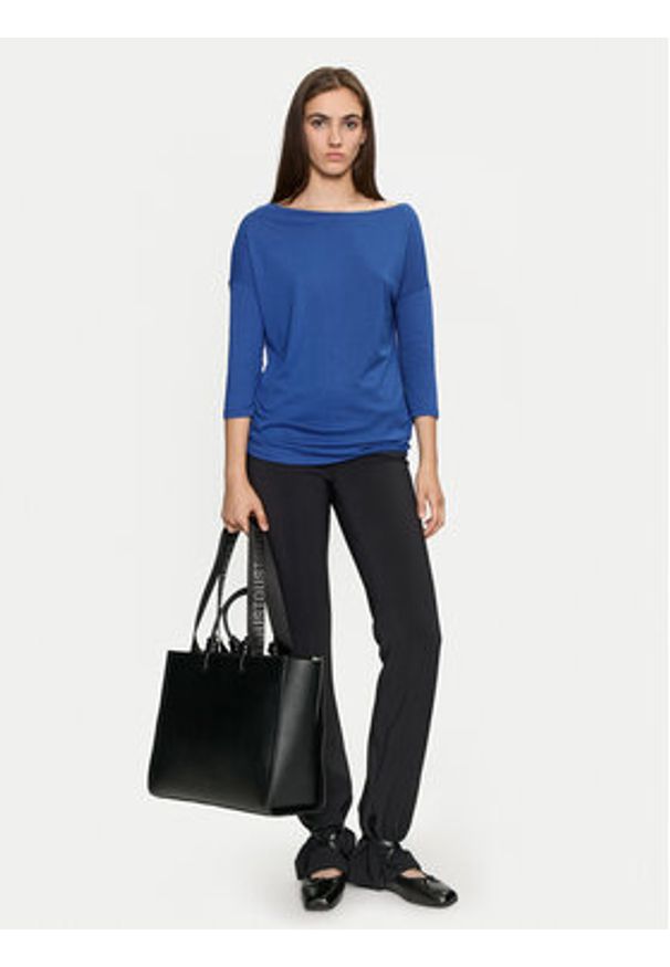 Sisley Bluzka 3QU4L12EE Niebieski Regular Fit. Kolor: niebieski. Materiał: bawełna