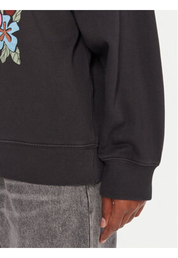 Roxy Bluza Lineup ERJFT05006 Czarny Relaxed Fit. Kolor: czarny. Materiał: bawełna