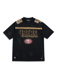 New Era T-Shirt Saf49E Mesh Graphic Jersey 60596390 Czarny Regular Fit. Kolor: czarny. Materiał: syntetyk #4
